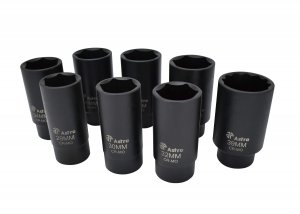 Astro 78866 6 Point Axle Nut Socket Set 8 Pieces