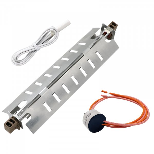 AMI PARTS WR51X10055 Refrigerator Defrost Heater Kit, Temperature Sensor WR55X10025, High Limit Thermostat WR50X10068 Replacement Compatible with General Electric