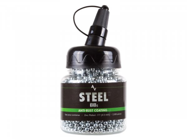 Air Venturi Steel BBS, 177 Cal, 5.1 Grains, Zinc-Plated, 2,500ct,Chrome