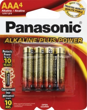 Panasonic AM4PA4B Alkaline Size AAA Plus Power (4-Pack)