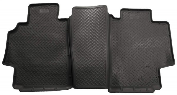 Husky Liners Classic Style Floor Mats | Fits 1998-2001 Dodge Ram 1500 Quad Cab 4-Door & 1998-2002 Dodge Ram 2500/3500 Quad Cab 4-Door | 2nd Row, 2-pc Black - 61711