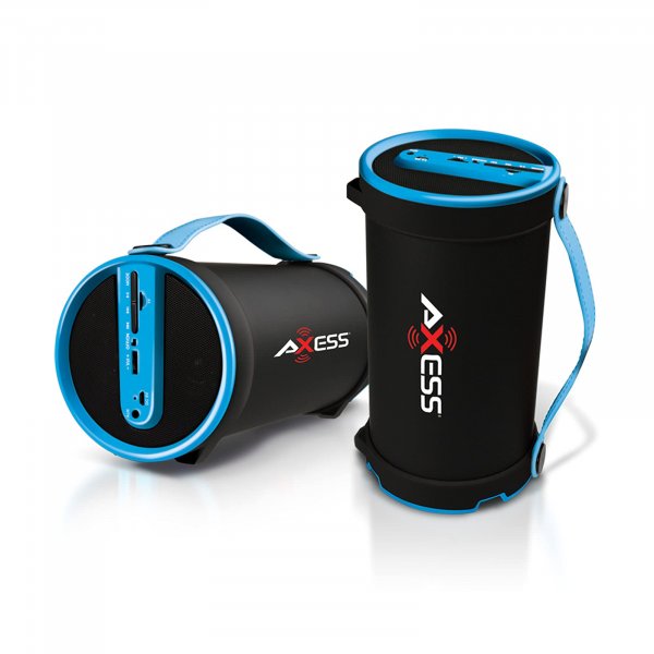 Axess SPBT1033BK Black Portable Bluetooth Indoor Outdoor 2.1 Speaker