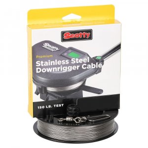 Scotty 1002K Premium Stainless Steel Downrigger Cable, 400 Spool, 150lb. Test