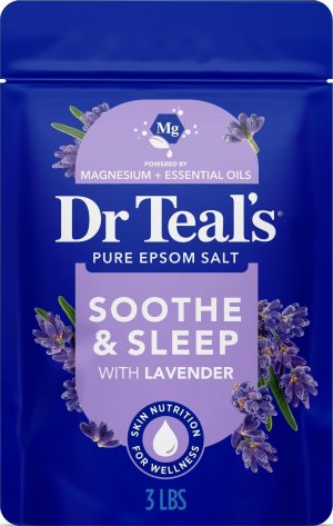 Dr Teal's Epsom Salt Soaking Solution, Soothe & Sleep, Lavender, 3lbs