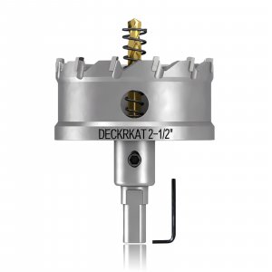 2-1/2" TCT Hole Saw for Hard Metal, Heavy Duty 65mm Tungsten Carbide Tipped Hole Cutter with Spring-Loaded Pilot Drill Bit for Stainless Steel, Metal, Iron, and Plastic