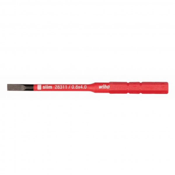 Wiha 28309 Insulated SlimLine Slotted Interchangeable Blade 4.0mm by 90mm