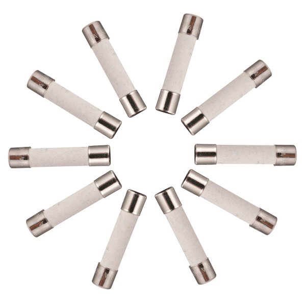 BOJACK 30AL250V 6x30mm 30A 250V Slow-Blow Ceramic Fuses 30 amp 250 Volt 0.24 x 1.18 Inch Ceramic Tube Time-delay Fuses (Pack of 20)
