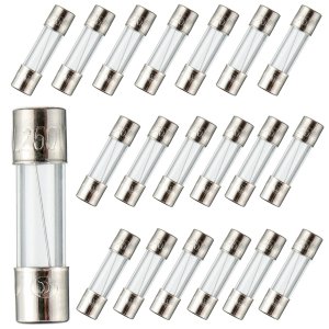 BOJACK 5x20mm 0.2A 0.2amp 250V 0.2x0.78 Inch F0.2AL250V Fast-Blow Glass Fuses (Pack of 20)