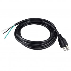 Pinfox 10ft 18 Gauge 3 Prong Heavy Duty Replacement Power Supply Cord Cable 110V 115V 120V Pigtail for Universal AC Appliance, NEMA 5-15 Plug US SJT 18AWG (10A)