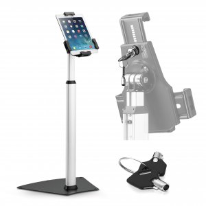 Pyle PSPADLK60 iPad/Tablet Floor Stand Mount Display with (Compatible with iPads Mini/1/2/3/4/Air)