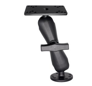 WINDFRD Aluminum 1.5" Ball Fish Finder Mount for Hummingbird Helix 5,7, etc., C Size Universal Marine Electronics Bracket, Compatible with RAM Mounts, Arkon, iBolt and More