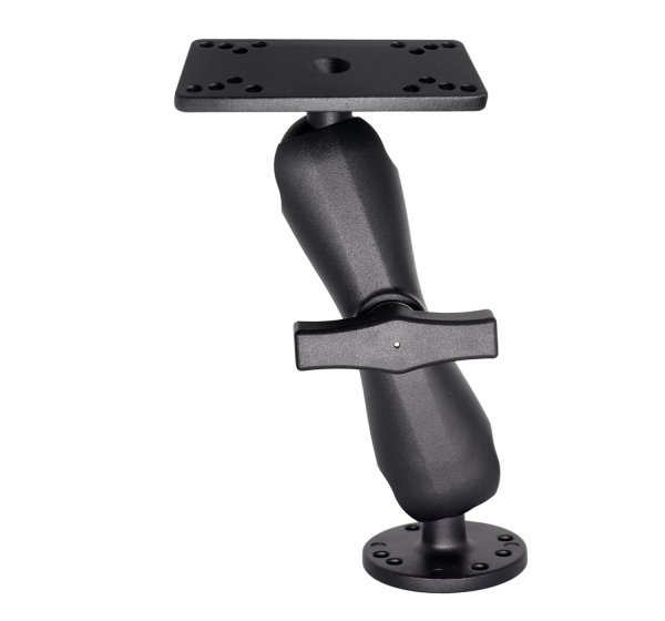 WINDFRD Aluminum 1.5" Ball Fish Finder Mount for Hummingbird Helix 5,7, etc., C Size Universal Marine Electronics Bracket, Compatible with RAM Mounts, Arkon, iBolt and More