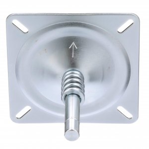 Attwood Lock'N-Pin 3/4" Seat Mount, Zinc Plated Steel, 2-3/4" Steel with Spring, Black E-Coat Finish, SP-1002