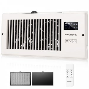 VIVOHOME Quiet Register Booster Fan with Opening 4" x 10", Smart Thermostat