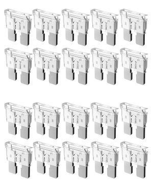 Riseuvo 20pcs 25A Standard Car Fuses - 25 AMP Automotive Fuses(ATO/APR/ATS), 32V (12/24V) Blade Fuse for RV/Truck/SUV