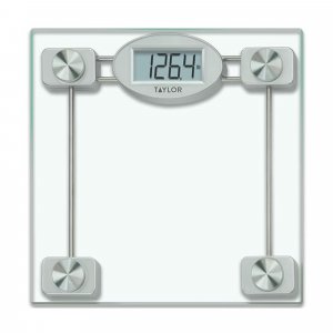 Taylor Precision Prod. 75274192 LCD Readout 400-lb Capacity Glass Bathroom Scale