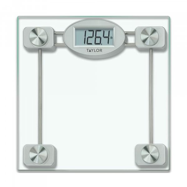 Taylor Precision Prod. 75274192 LCD Readout 400-lb Capacity Glass Bathroom Scale