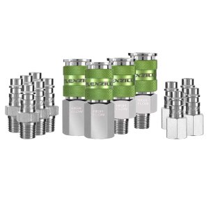 Flexzilla A53458FZ Pro High Flow Coupler  Plug Kit 1/4In Npt 1/4In Body 14 Pc