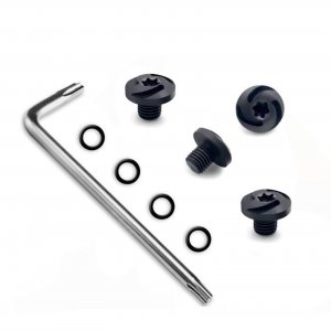 Guuun Grips Screws for Sig Sauer P226, P228, P229, 4 O-Rings, Torx Key, 4 Stainless Steel Fancy Screws Black