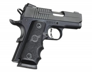 Hogue 43000 Officers Model Rubber Gripfinger Grooves Black