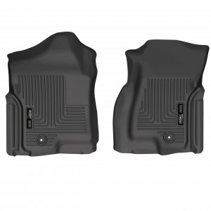 Husky Liners Weatherbeater Floor Mats | Fits 2007 Chevrolet Silverado & GMC Sierra 1500, 2500, 3500 (Classic Body Only) Crew & EXT CAB (Additional Fitments Below) | Front Row, 2-pc Black - 13241