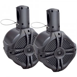 Power Acoustik MWT-65T Marine 6.5" 500 Watt Wake Tower Speaker Titanium (Pair)