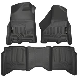 Husky 99001 Front/2nd Seat Floor Seat Floor Liners For 2009-2019 Dodge Ram