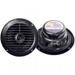Pyle PLMR67B 6.5" 120 Watt Dual Cone Black Marine Speaker pair
