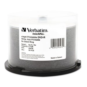 Verbatim 95079 4.7GB DataLifePlus DVD-Rs, 50-ct Spindle