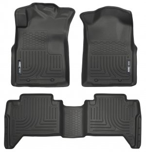 Husky 98951 Front/2nd Seat Floor Liners For 05-15 Tacoma Double Cab