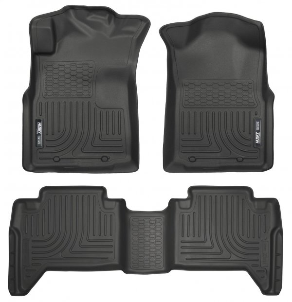 Husky 98951 Front/2nd Seat Floor Liners For 05-15 Tacoma Double Cab