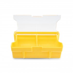 Plano Edge Terminal Medium Hook Retainer Box, Yellow, 2-Pack, Includes Hook Retainer Tackle Tray, Fishing Storage