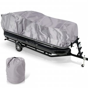 Pyle PCVHP441 Armor Shield Trailer Guard Pontoon Boat Cover 21'-24'L Beam Width to 96''