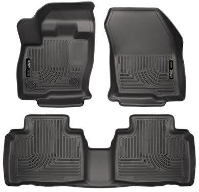 Husky 98781 Front/2nd Seat Floor Liners For 15-2020 Ford Edge Black