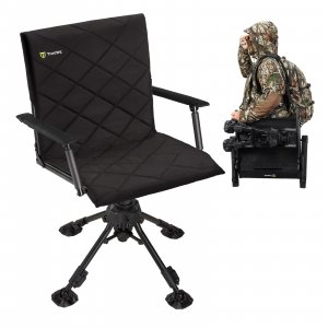 TIDEWE Hunting Chair with Seat Cover, 360° Silent Swivel Seat, Standard