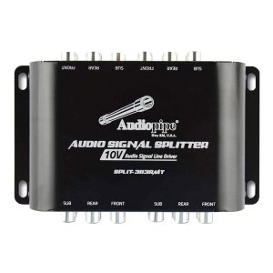 Audiopipe SPLIT3113RMT RCA 1 In /3 Out 10V Audio Signal Line Driver w/ Rmt Bass
