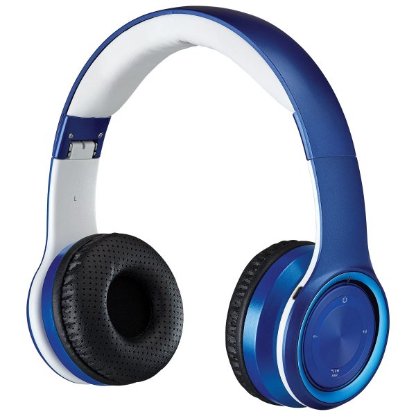 iLive IAHB239BU Bluetooth Over-the-Ear Headphones w/Microphone (Blue)