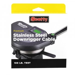 Scotty 1000K Premium Stainless Steel Downrigger Cable, 200 Spool, 150lb Test
