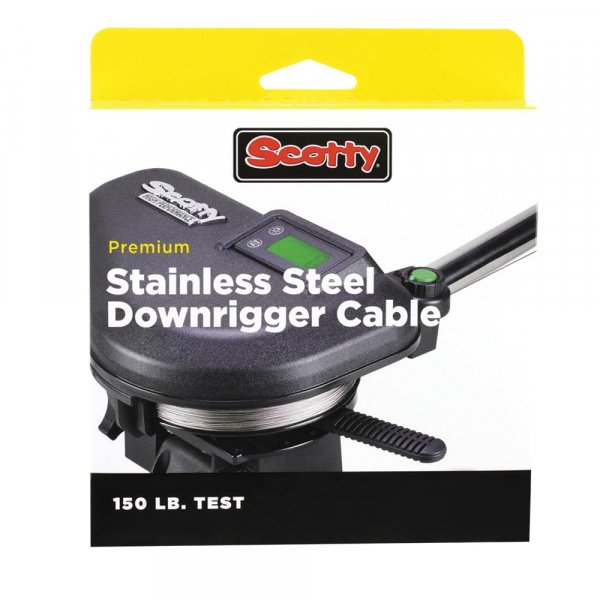 Scotty 1000K Premium Stainless Steel Downrigger Cable, 200 Spool, 150lb Test