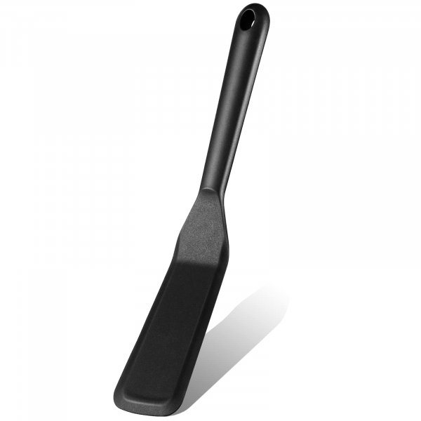 Crepe Spatula Narrow Silicone Thin Spatula Omelet Turner Multifunctional Long Heat Resistant Cooking Non Stick Pancake for Omelet Crepes Cooking Egg Burgers Pizza Pancake Steak(Black)