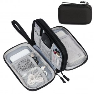 FYY Electronic Organizer, Travel Tech Pouch Bag, Cable Organizer Black