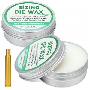 Heigble 2 Pack Sizing Die Wax 2 Ounce Case Lube Wax for Reloading Ease of Application and Cleanup for Case Forming and Resizing (White)