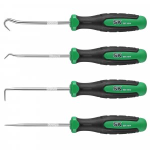 SK 4-Piece Hook and Pick Set, Straight Pick, Offset Pick, 90°Pick and Hook