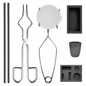 Nelyrho 8-in-1 Metal Casting Kit, Graphite Crucible Set for Melting Metals