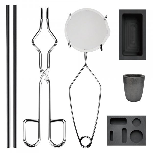 Nelyrho 8-in-1 Metal Casting Kit, Graphite Crucible Set for Melting Metals