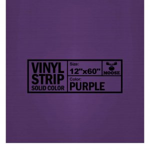 Moose Supply 12-Inch (1-Foot) by 60-Inch (5-Foot) | Solid Purple | Commercial Grade Vinyl Strip | for Repairing Inflatables and Bounce Houses