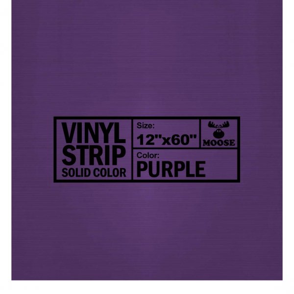 Moose Supply 12-Inch (1-Foot) by 60-Inch (5-Foot) | Solid Purple | Commercial Grade Vinyl Strip | for Repairing Inflatables and Bounce Houses