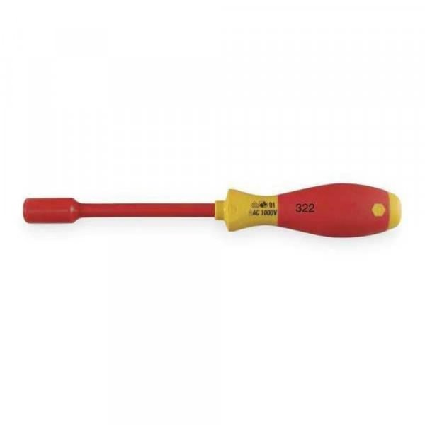 Wiha 32273 Insulated Nut Driver, 1000 Volt, 7/16 x 125mm
