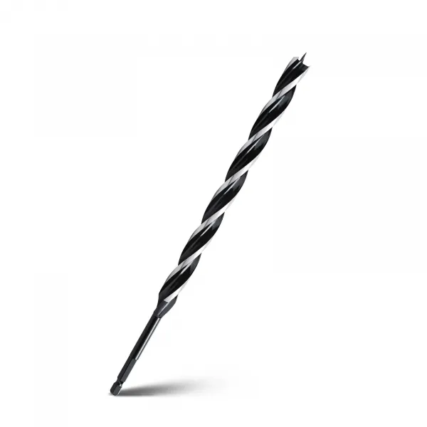 WOBLLMX 1/2" x 12" Auger Drill Bit for Wood,Hex Shank Tri Flute Drill Bit