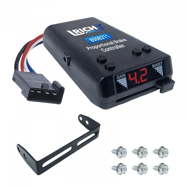 Lrichy 8508211 New Upgrade Proportional Brake Controller for 1-4 Axle Trailers (2/4/6/8 Brakes) - Replaces 8508220 Brake-EVN, Upgraded of 8507111 Time Delay IV Compatible with Ford/GM/Chevy/Dodge/RAM